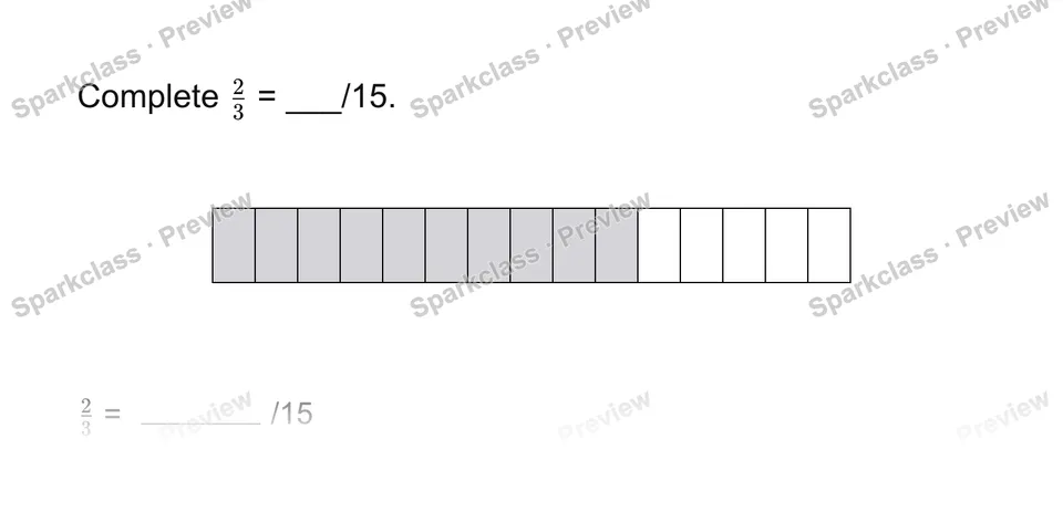 Build an equivalent fraction — Grade 3 problem preview