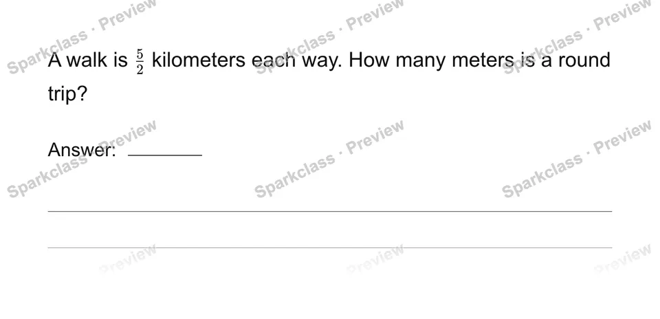 Solve measurement word problems — Grade 4 problem preview