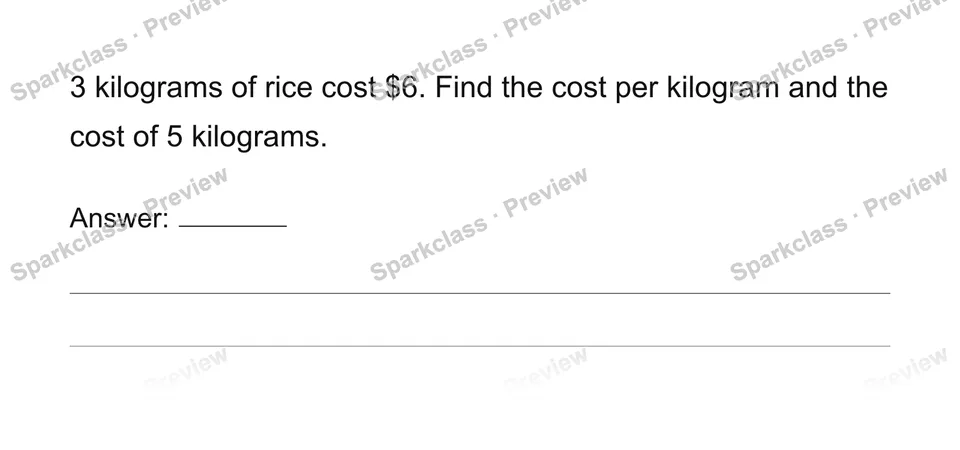 Unit prices and constant speed — Grade 6 problem preview