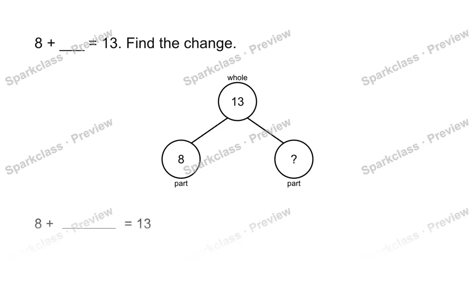 Unknown change — Grade 1 problem preview