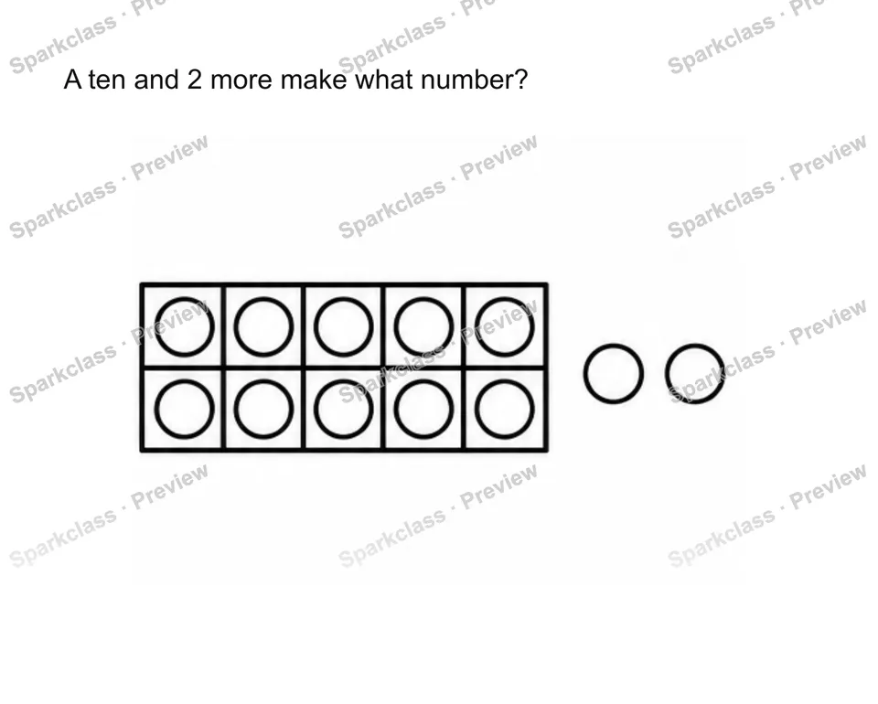 Compose 11-19 as ten and some ones — Kindergarten problem preview