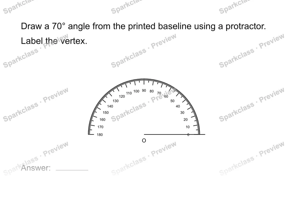 Measure and draw angles — Grade 4 problem preview