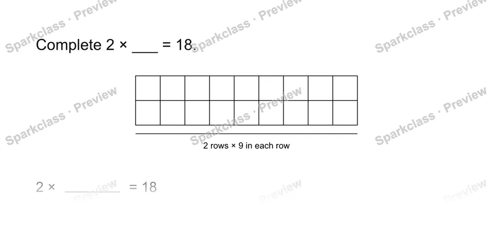Use a known fact — Grade 3 problem preview
