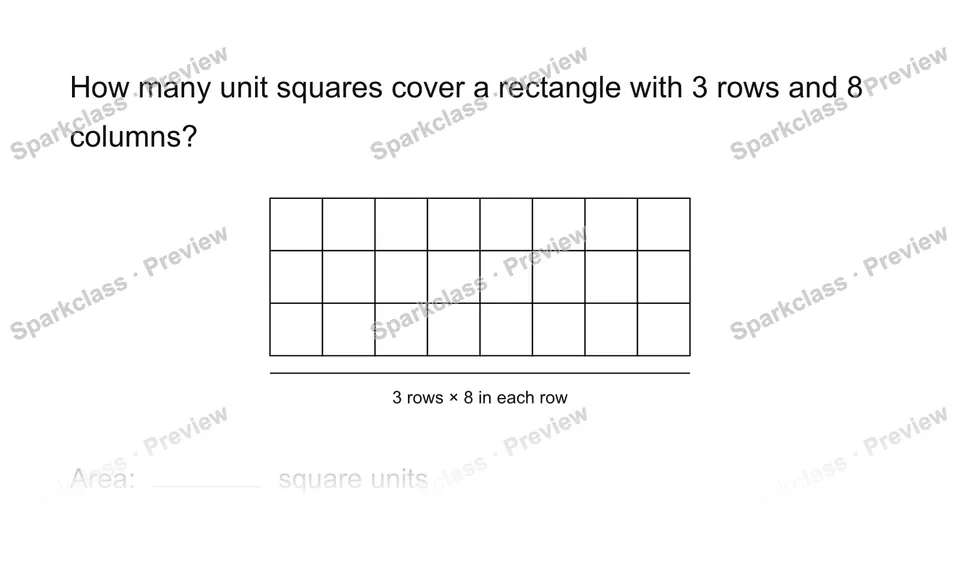 Count unit squares — Grade 3 problem preview