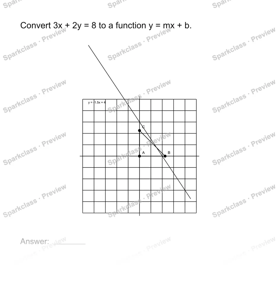Connect equations and functions — Grade 8 problem preview