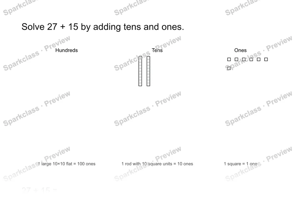 Add in parts — Grade 1 problem preview