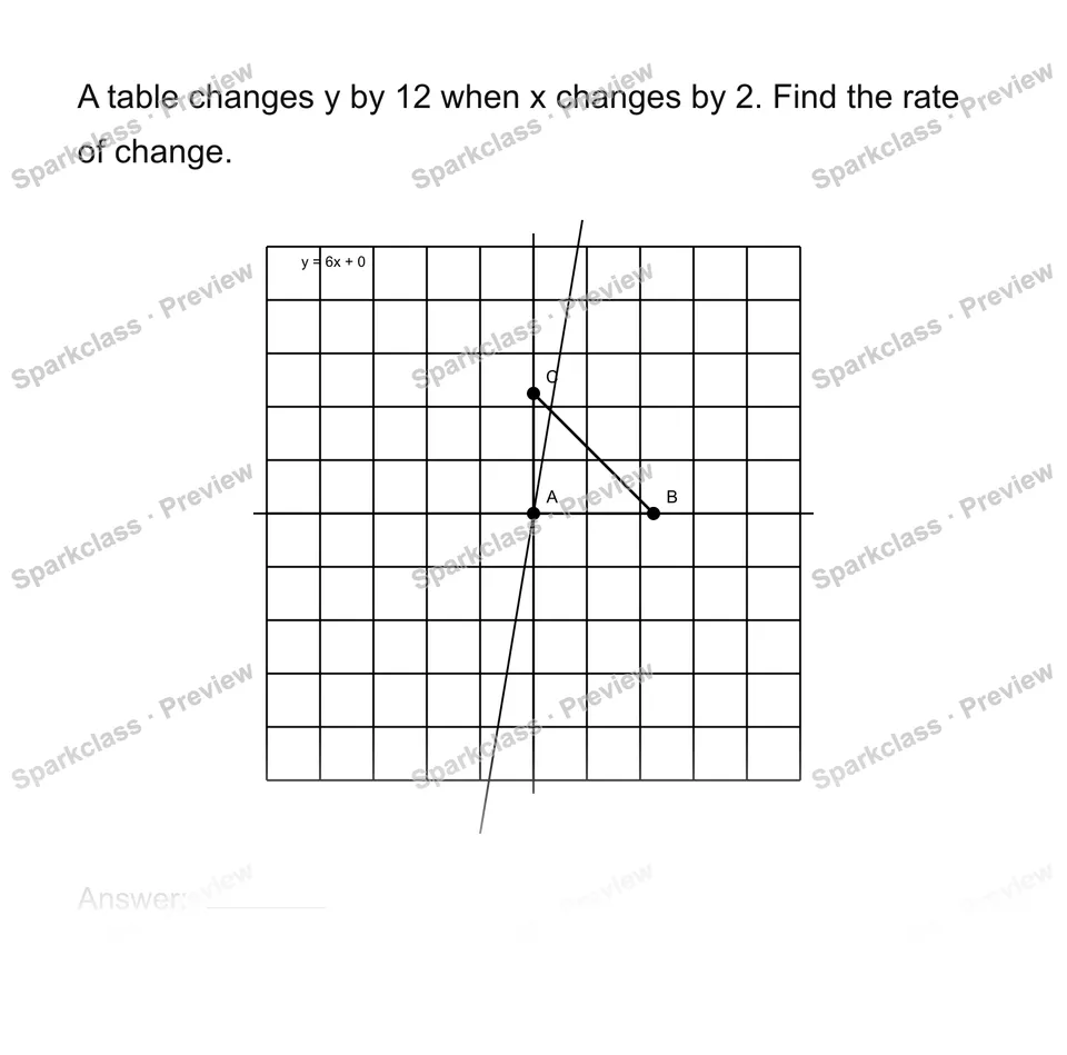 Find rate of change from a table — Grade 8 problem preview