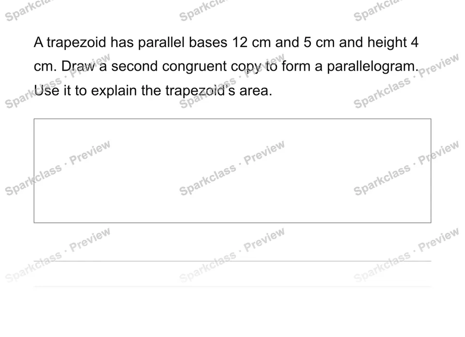 Decompose special quadrilaterals — Grade 6 problem preview
