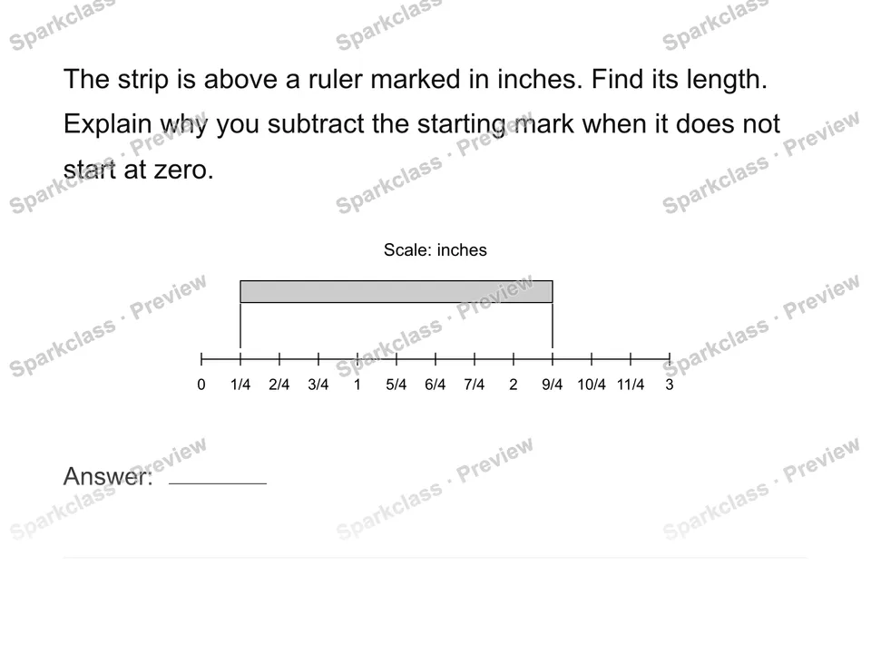 Read the length, not the endpoint — Grade 4 problem preview