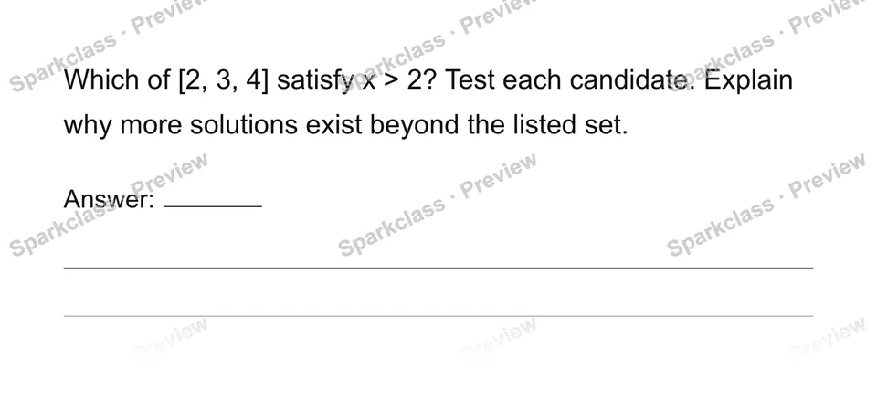Understand and test solutions — Grade 6 problem preview