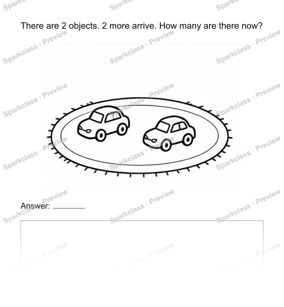 Represent joining and separating — Kindergarten problem preview