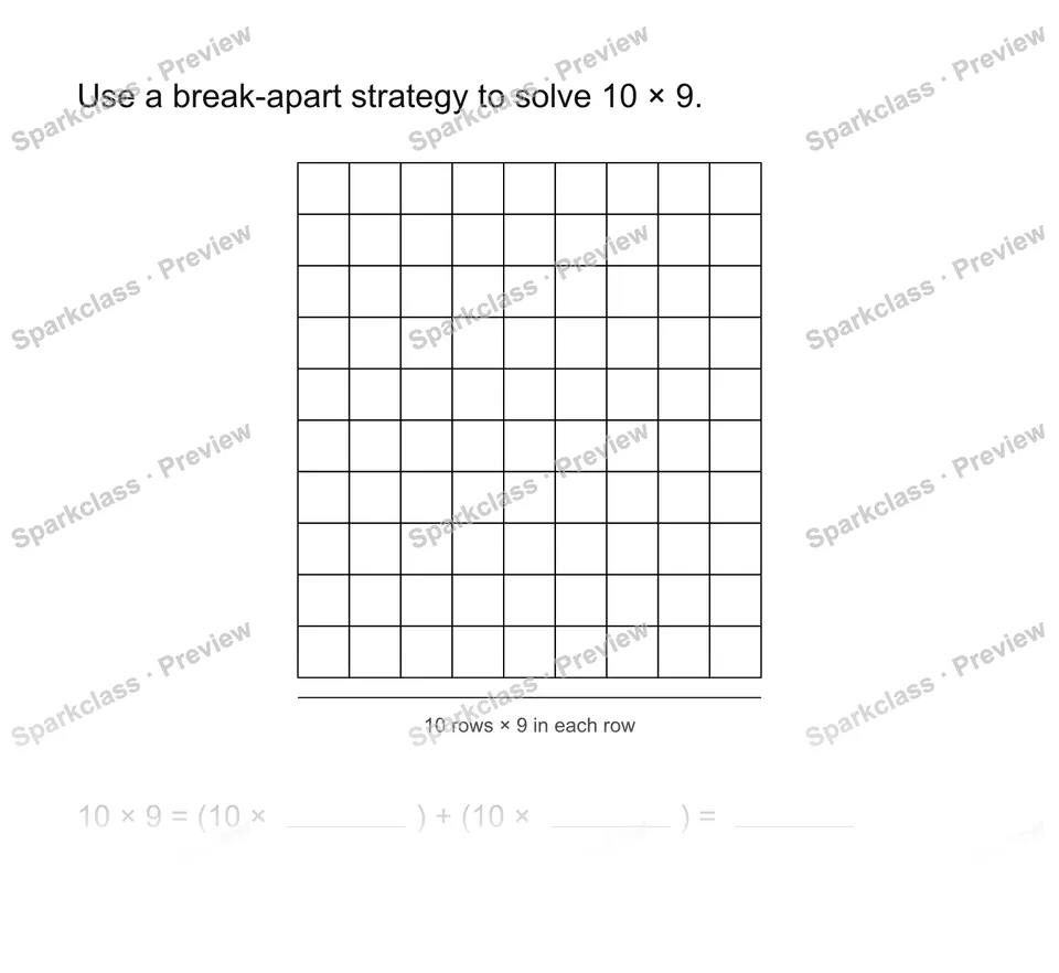 Distributive property — Grade 3 problem preview