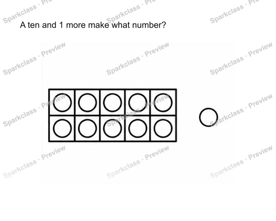 Compose 11-19 as ten and some ones — Kindergarten problem preview