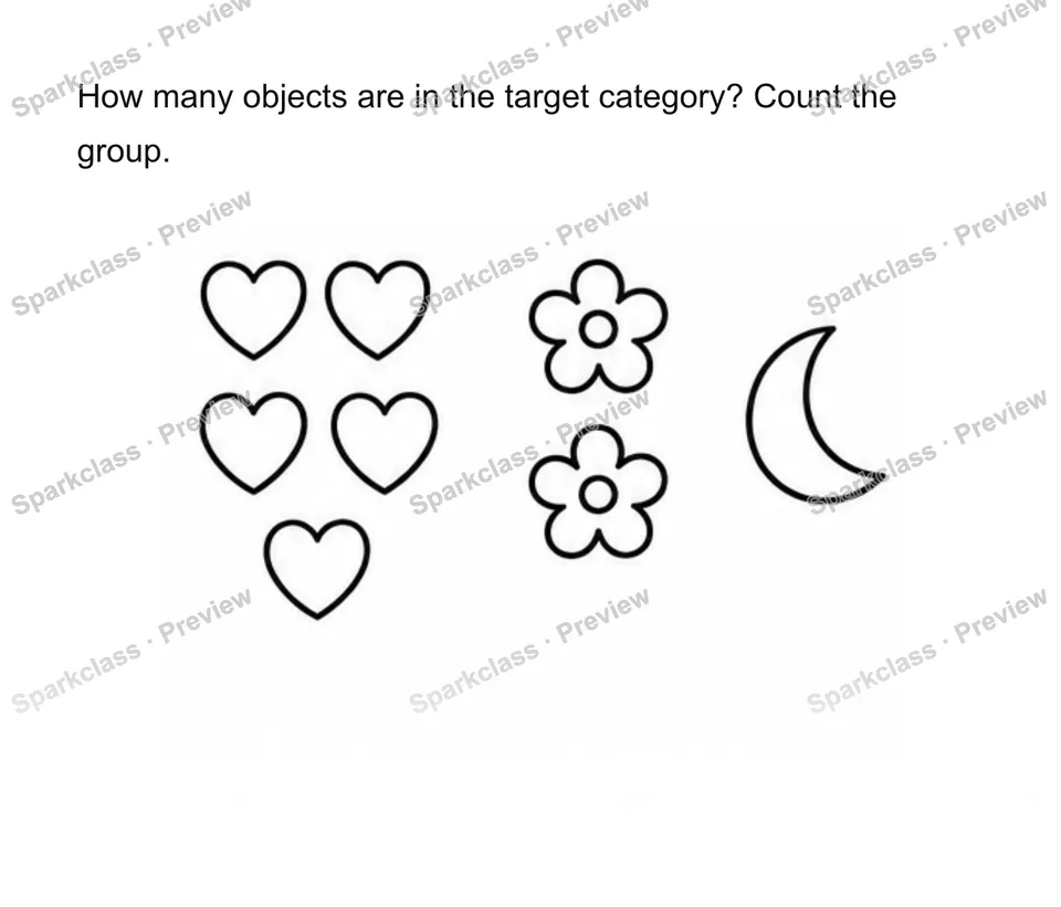 Count objects in categories — Kindergarten problem preview