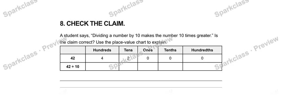 8Check the claim. — Grade 5 problem preview
