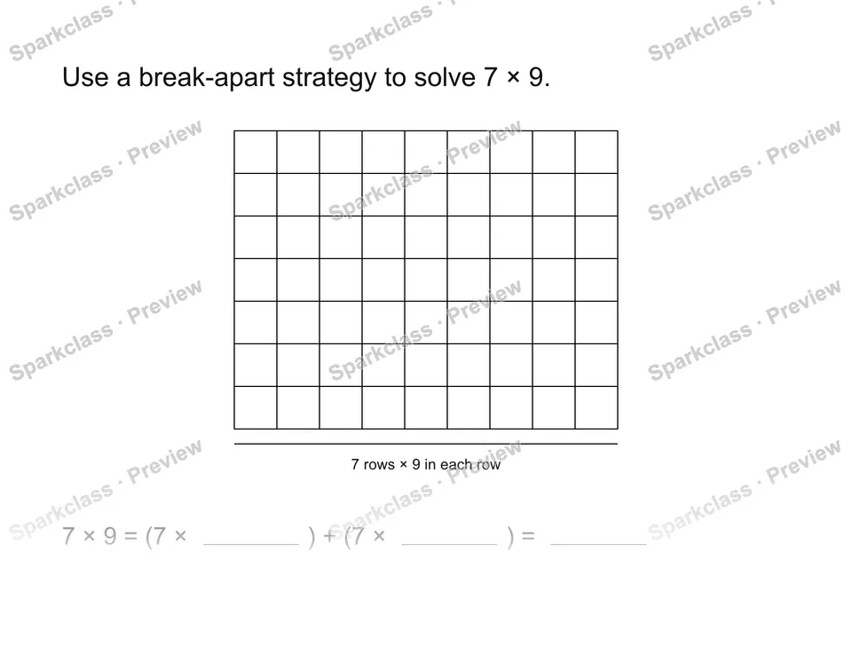Distributive property — Grade 3 problem preview