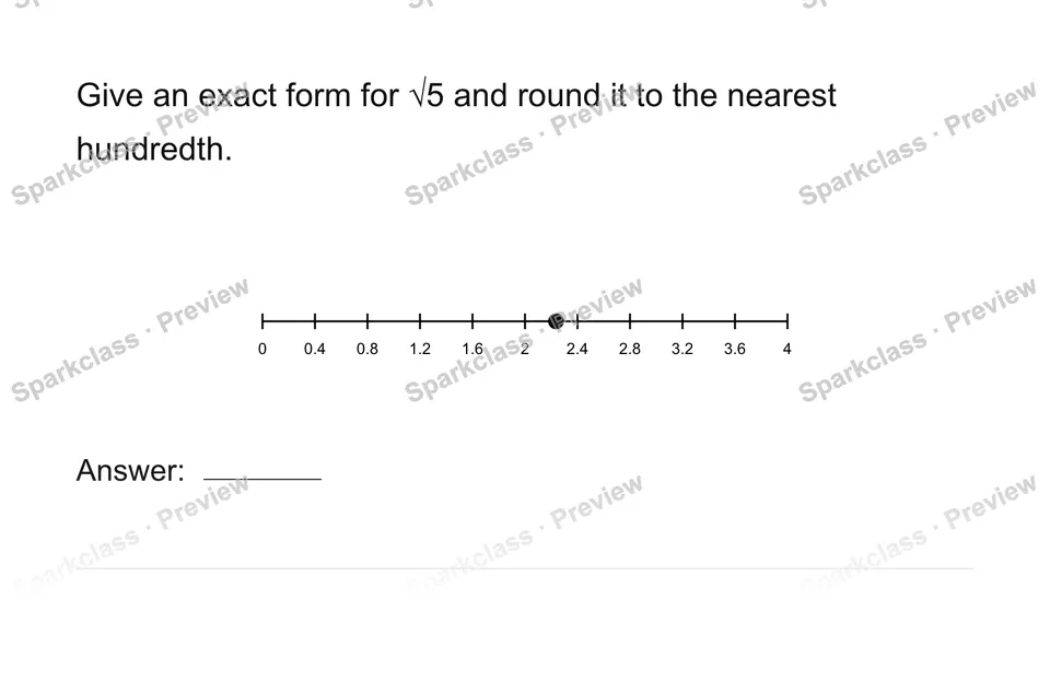 Distinguish exact and approximate values — Grade 8 problem preview