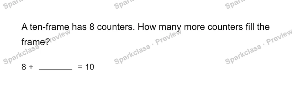 Make ten — Grade 1 problem preview