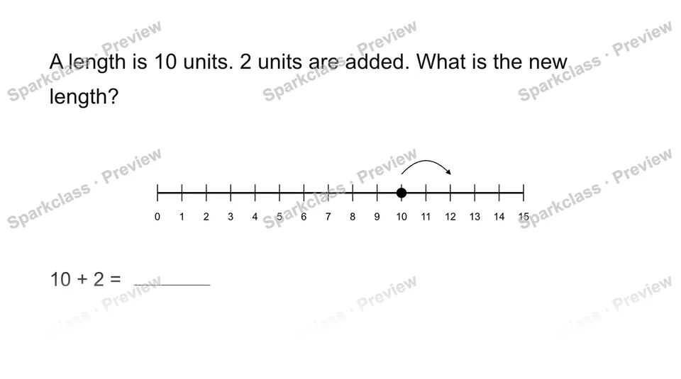 Use a length number line — Grade 2 problem preview