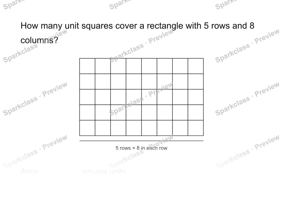 Count unit squares — Grade 3 problem preview