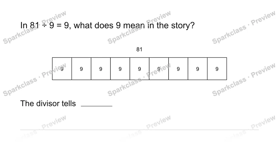 Explain the divisor — Grade 3 problem preview