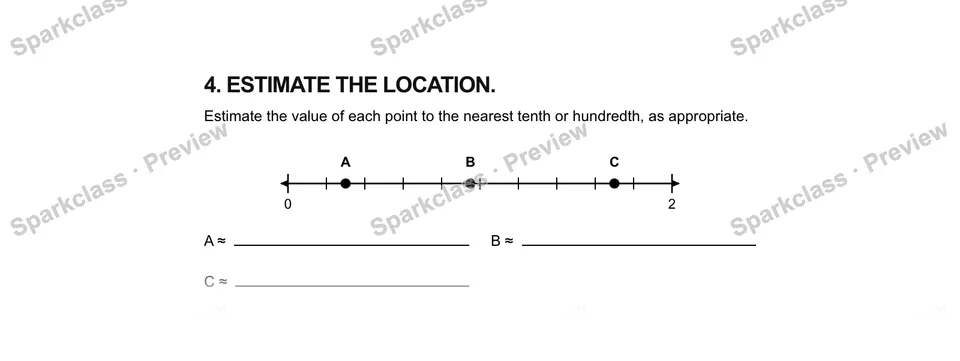 4.Estimate the location. — Grade 5 problem preview