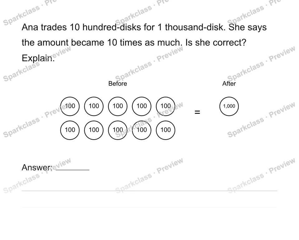 Check a trading claim — Grade 4 problem preview