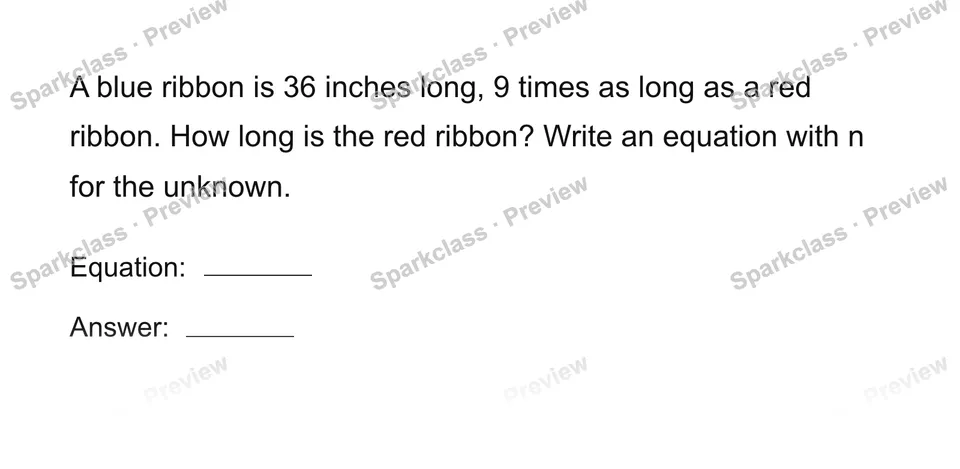 Solve a comparison — Grade 4 problem preview