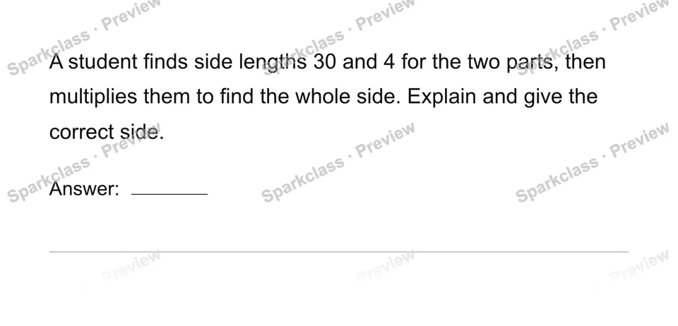 Connect division to area — Grade 4 problem preview