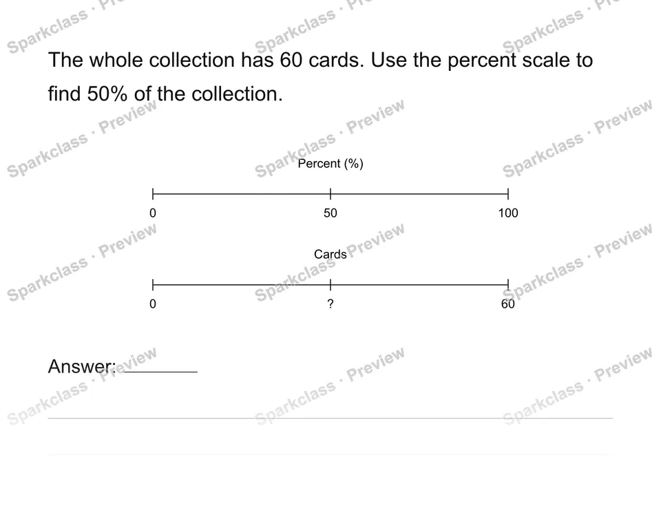 Percent as a rate per hundred — Grade 6 problem preview