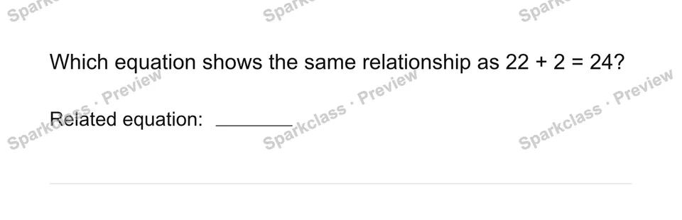 Explain an operation relationship — Grade 3 problem preview
