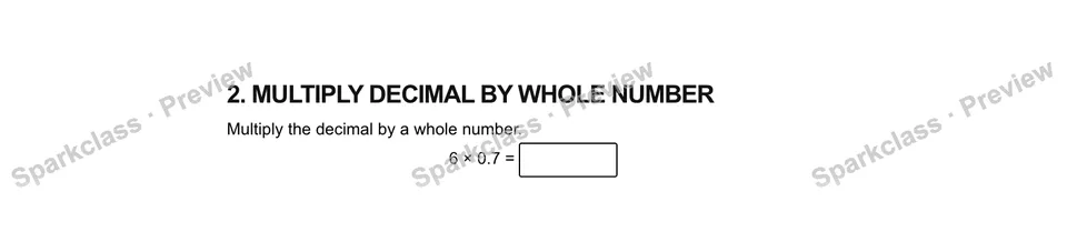 2.Multiply decimal by whole number — Grade 5 problem preview