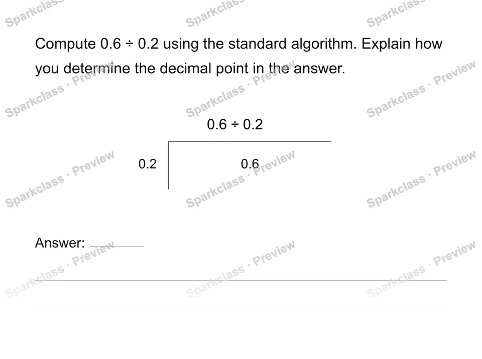 Compute with multi-digit decimals — Grade 6 problem preview