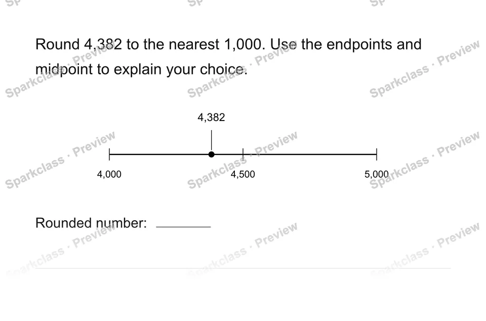 Round to a given place — Grade 4 problem preview