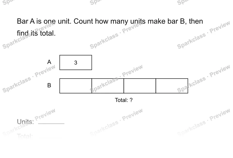 Count equal units — Grade 4 problem preview