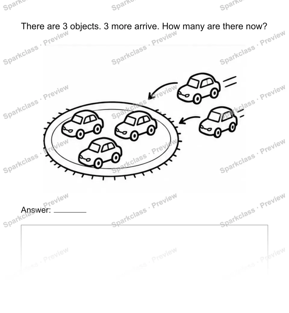 Represent joining and separating — Kindergarten problem preview