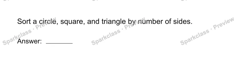 Sort shapes — Grade 1 problem preview