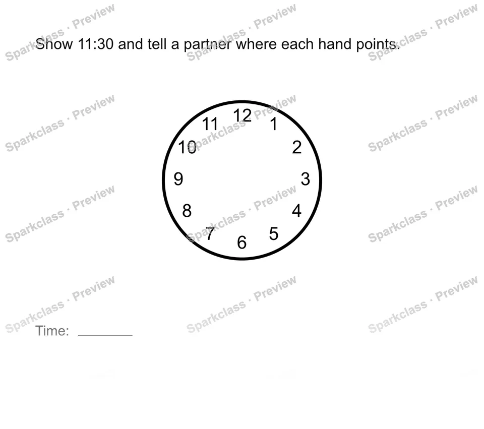 Explain the hands — Grade 1 problem preview