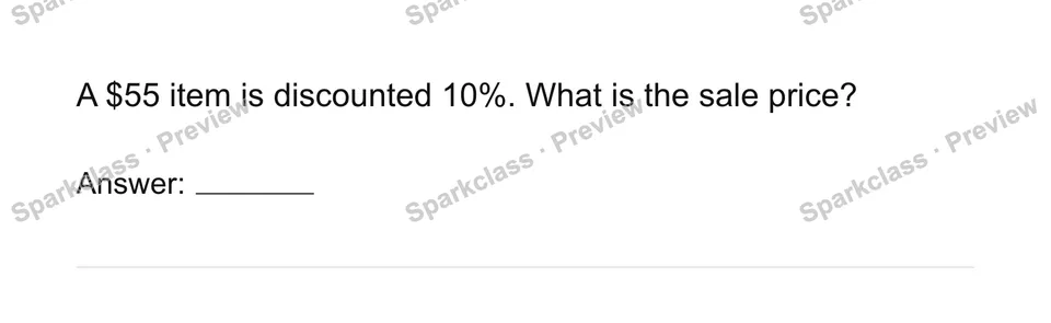 Find a percent decrease — Grade 7 problem preview