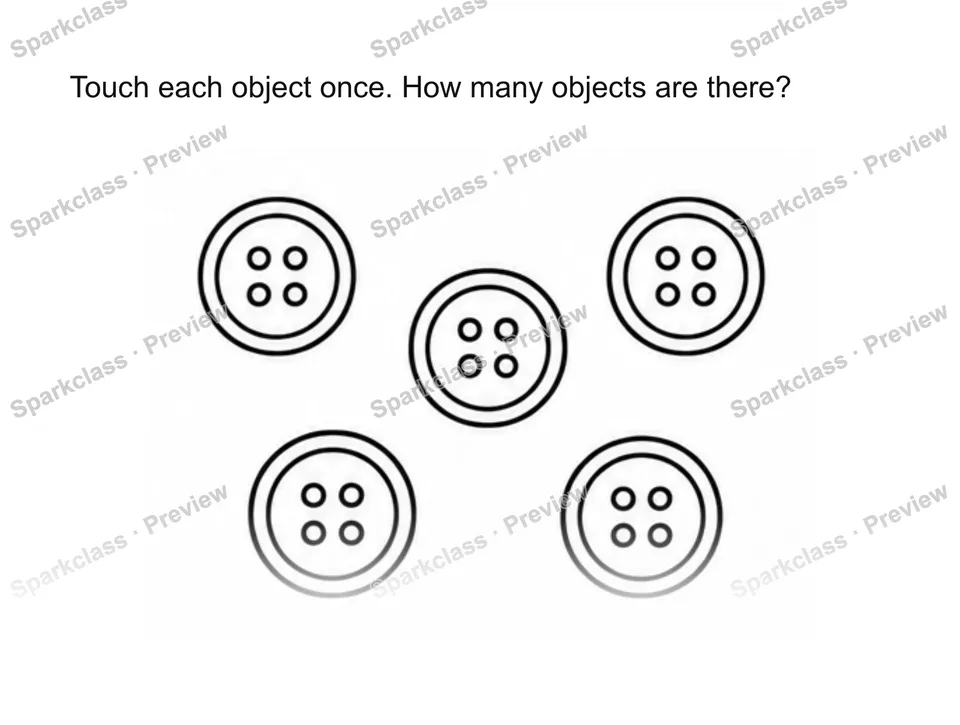 One-to-one correspondence and cardinality — Kindergarten problem preview