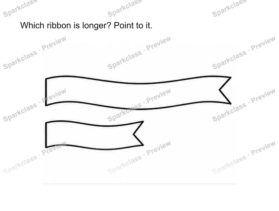 Compare length and height directly — Kindergarten problem preview