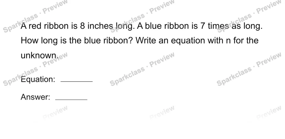 Solve a comparison — Grade 4 problem preview