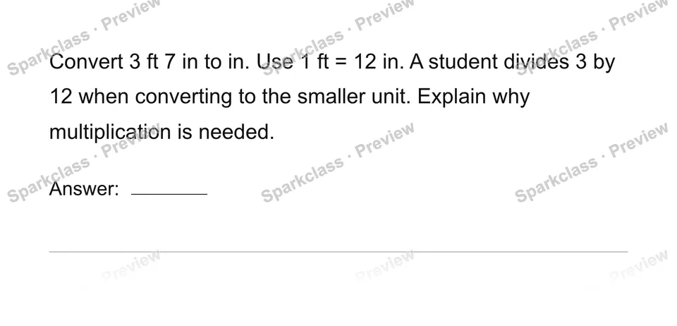 Convert measurement units — Grade 4 problem preview