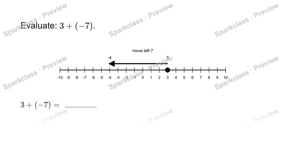 Add rational numbers — Grade 7 problem preview