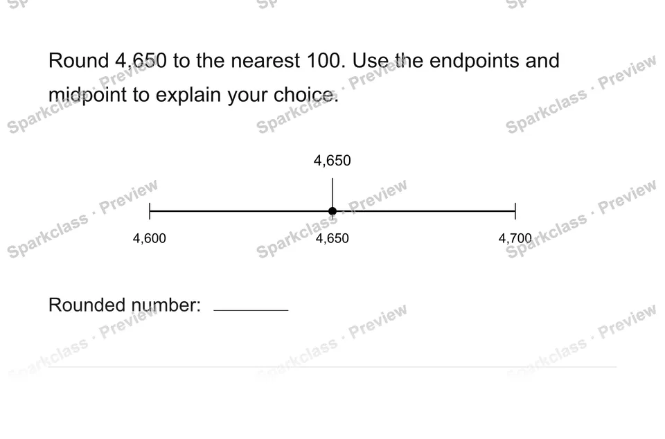 Round to a given place — Grade 4 problem preview