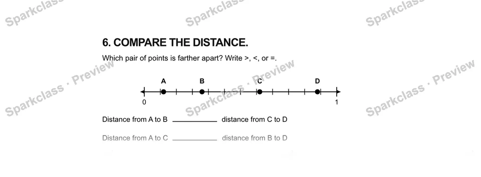6.Compare the distance. — Grade 5 problem preview