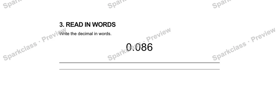 3.Read in words — Grade 5 problem preview