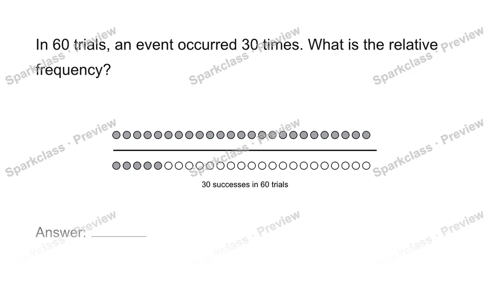 Find relative frequency — Grade 7 problem preview