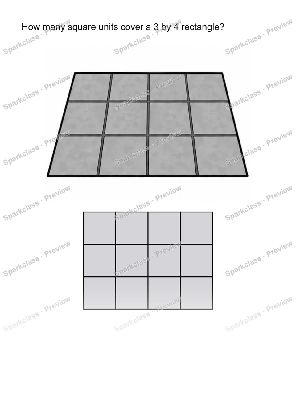 Cover with squares — Grade 2 problem preview