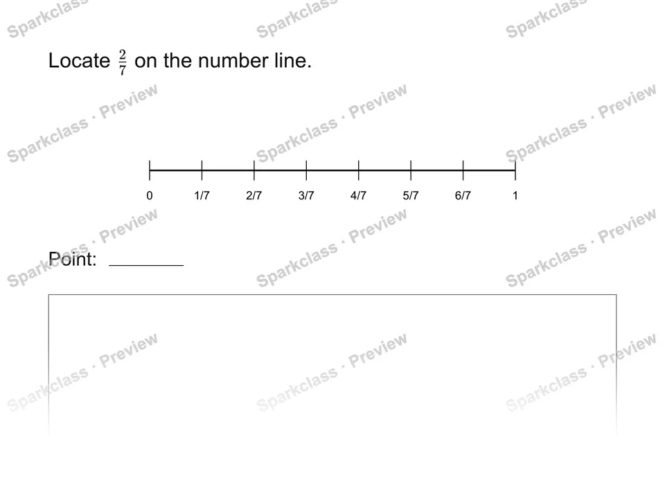 Locate a fraction — Grade 3 problem preview